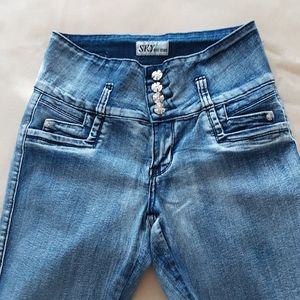 S K Y Bottom #138 Women's Jeans High Waist Stretch Sz 5 Preowned Good Condition